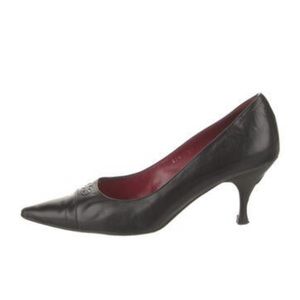 Salvatore Ferragamo Leather Pumps Size 9.5 Black